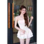 Váy quây ren nơ dáng tầng V238 SM đen, kem