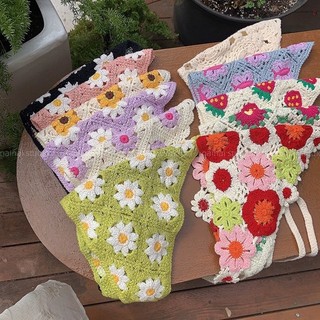 Khăn Trùm Đầu Tam Giác Phong Cách Hàn Quốc Siêu Xinh, Khăn Turban Đan Len Phụ Kiện Đi Biển Chụp Ảnh Cho Nữ