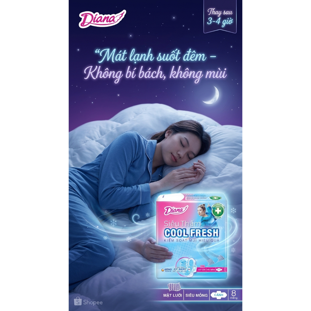 ❄️ BVS DIANA SIÊU THẤM COOL FRESH SIÊU MỎNG CÁNH (8 MIẾNG) – MÁT LẠNH BỨT PHÁ, TỰ TIN SẢI BƯỚC!