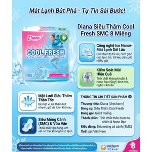 ❄️ BVS DIANA SIÊU THẤM COOL FRESH SIÊU MỎNG CÁNH (8 MIẾNG) – MÁT LẠNH BỨT PHÁ, TỰ TIN SẢI BƯỚC!