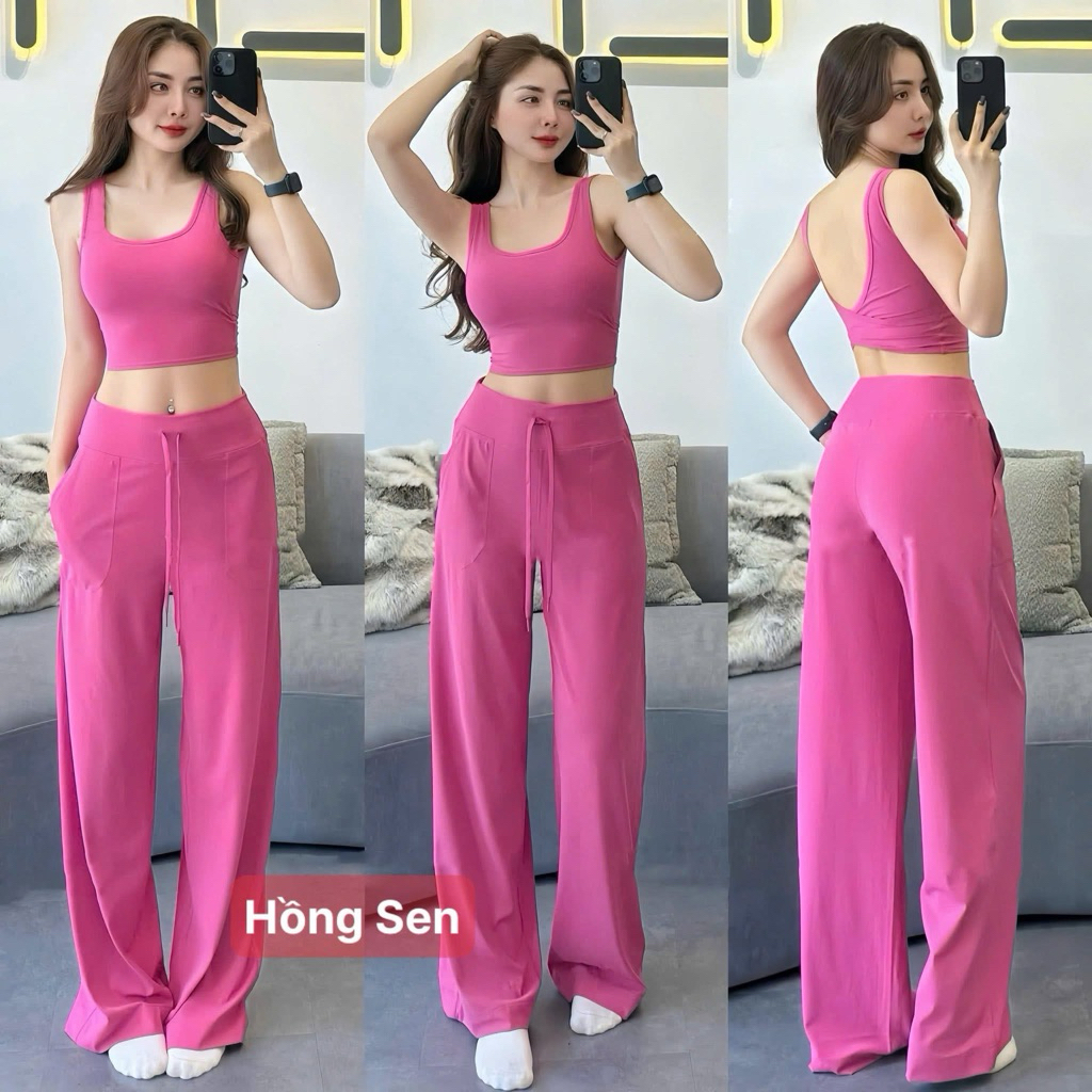 Bộ Tập Gym, Yoga Palites Quần Ống Suông