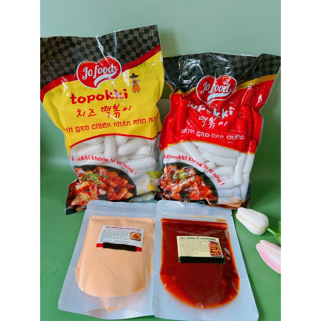 Nguyên liệu nấu bánh gạo tokpokki đủ vị Hiệu Jofood tùy chọn