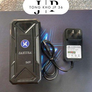 Pin lẻ áo điều hòa 24V SAKURA - JAPAN 2026 5 cấp gió.Dung lượng 94000mah hàng xịn ( 14 -16 tiếng)+ KÈM SẠC NHANH