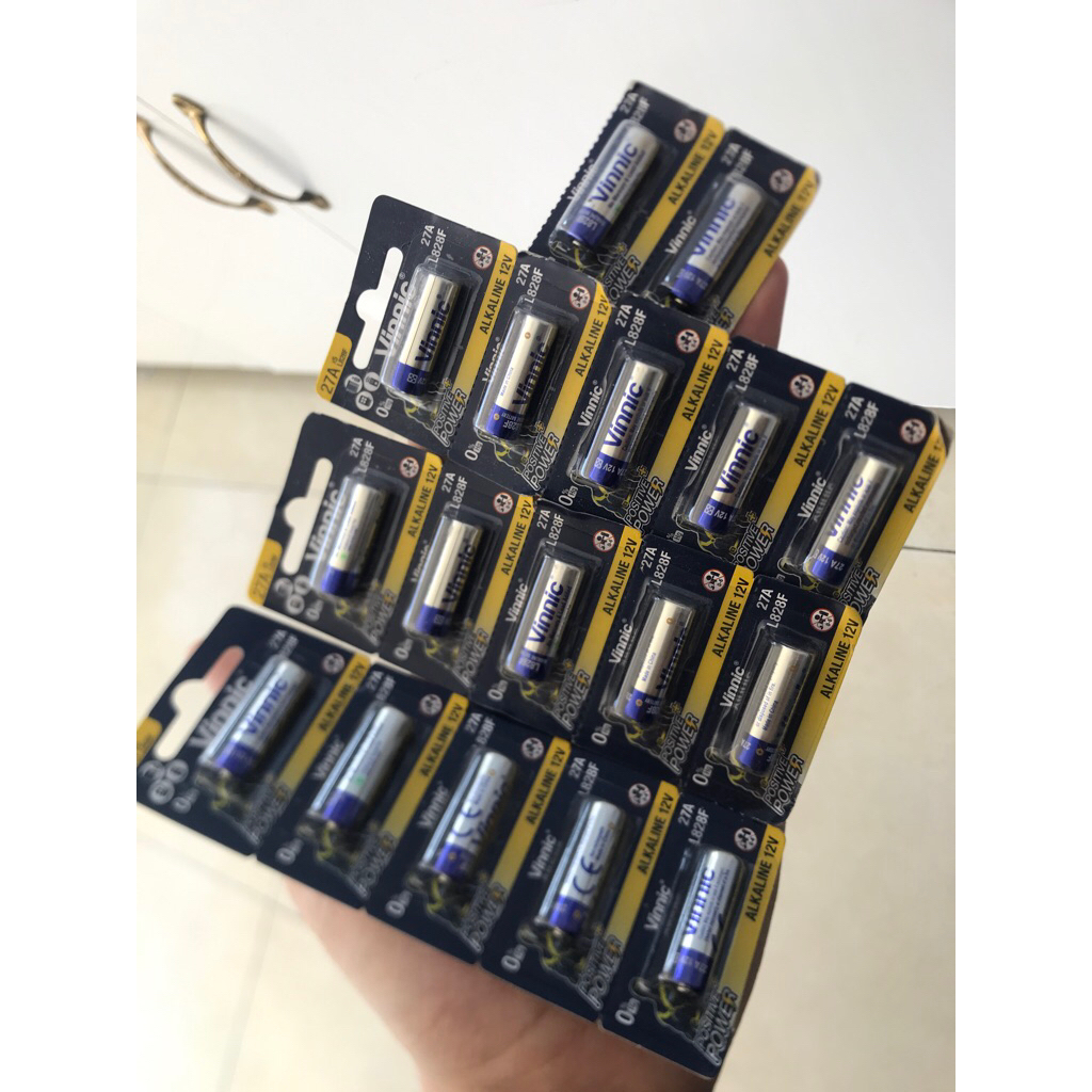 Pin Vinnic 12V 27A Alkaline - Pin Remote Cửa Cuốn, Báo Động, Chuông Cửa - Vỉ 1 Viên