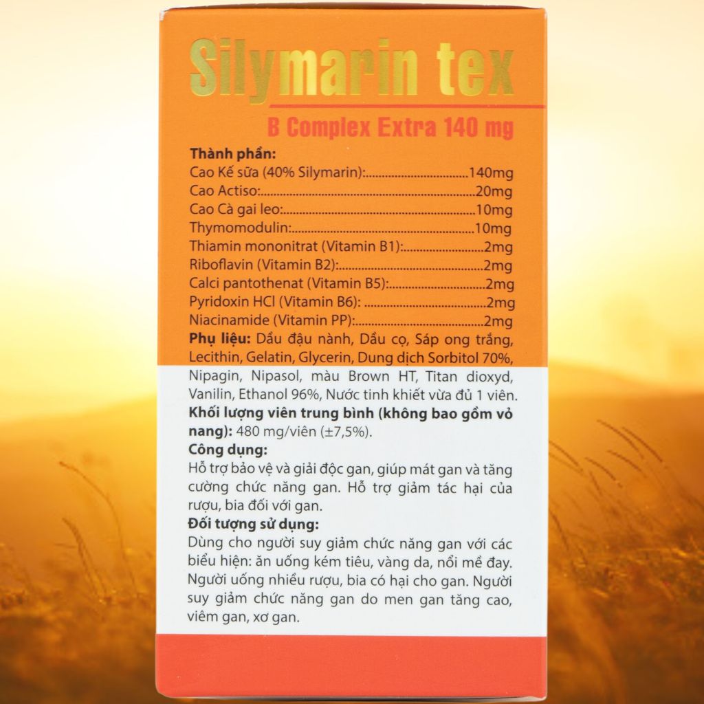 Combo 5 Hộp Silymarin Tex Cam - Rostex - Hải Dương - Vitamin Thanh Lọc