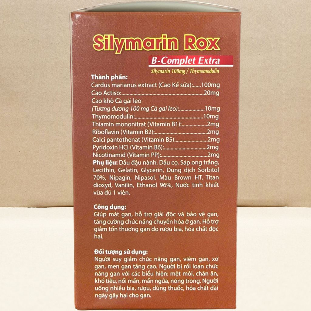 Combo 5 Hộp Silymarin Rox Nâu - Rostex - Vinaphar - Vitamin Chữa Lành