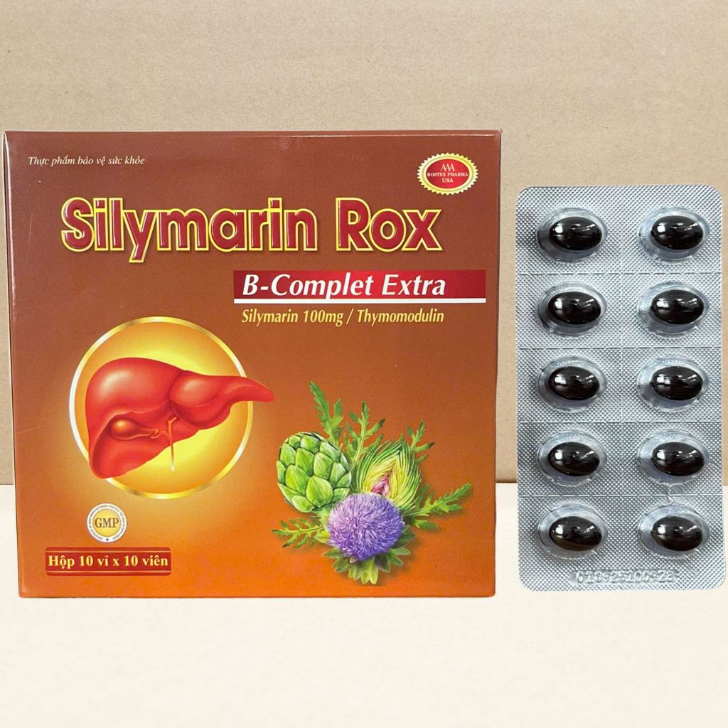 Combo 5 Hộp Silymarin Rox Nâu - Rostex - Vinaphar - Vitamin Chữa Lành
