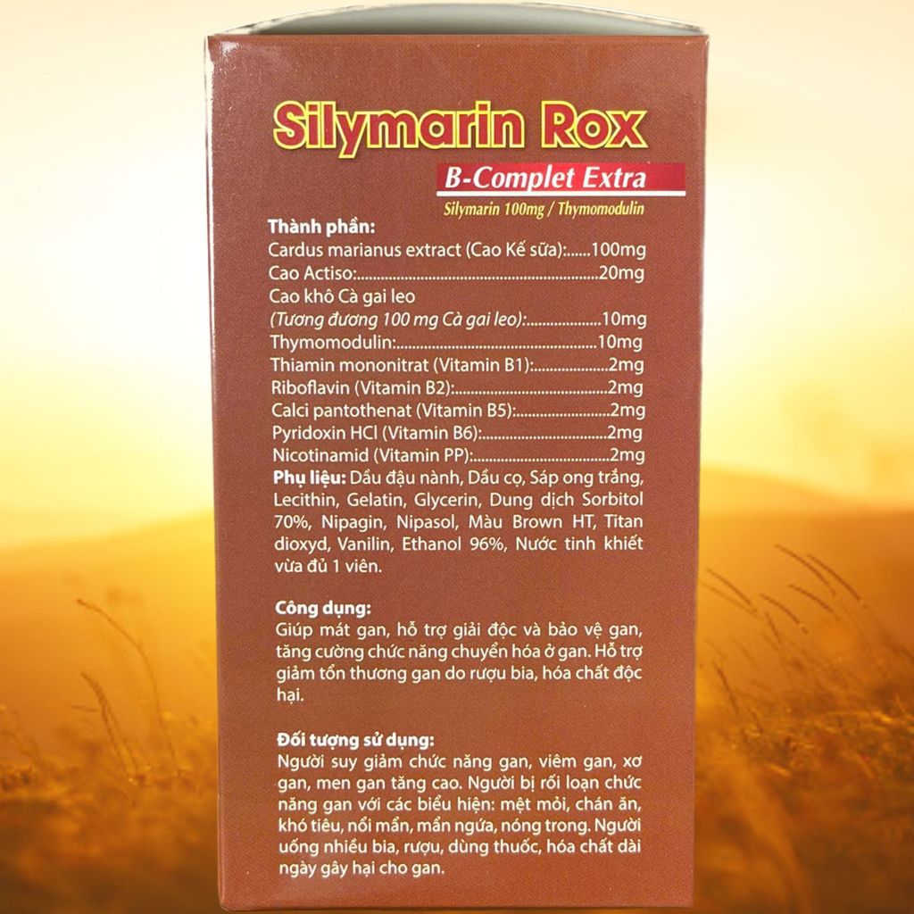 Silymarin Rox Nâu - Rostex - Vinaphar - Vitamin Thanh Lọc