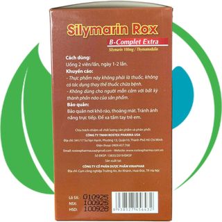 Silymarin Rox Nâu - Rostex - Vinaphar - Vitamin Phục Hồi