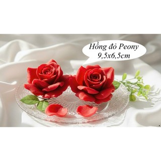 Khuôn silicon Hồng đỏ Peony