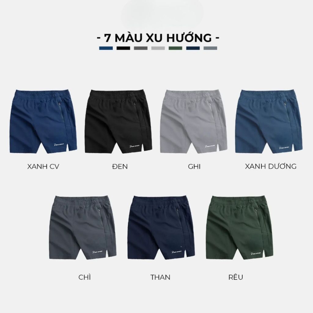 Quần Short Nam SUNO Vải Gió Thể Thao – Nhẹ Êm, Thoải Mái, Tôn Dáng