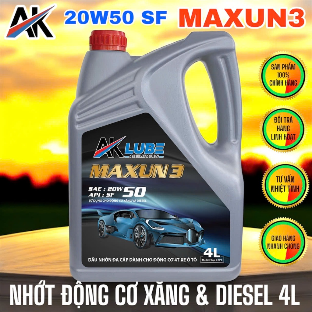 DẦU NHỚT AK LUBE MAXUN 3 20W50 – 4L