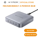 Dock hub kiêm nguồn Hyper Thunderbolt 4 Power Hub Integrated Gan Power Source chính hãng (HDTB4PH) — ảnh 1
