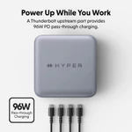 Dock hub kiêm nguồn Hyper Thunderbolt 4 Power Hub Integrated Gan Power Source chính hãng (HDTB4PH) — ảnh 3