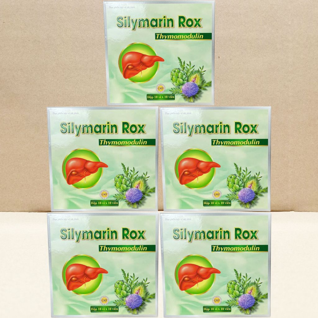 Combo 5 Hộp Silymarin Rox Xanh Lá - Rostex - Vinaphar - Vitamin Chữa Lành