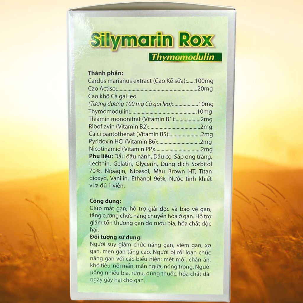 Silymarin Rox Xanh Lá - Rostex - Vinaphar - Vitamin Thanh Lọc