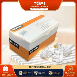 Hạt mạng Tenda RJ45 Cat5e Cat6 Hộp 100hạt, Combo