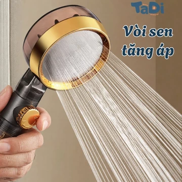Vòi Sen Tăng Áp TADI Thiết Kế Lõi Lọc 2 Tuabin Cao Cấp, Vòi Hoa Sen Tiết Kiệm Nước, Có Lõi Lọc An Toàn Cho Da