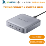 Dock hub kiêm nguồn Hyper Thunderbolt 4 Power Hub Integrated Gan Power Source chính hãng (HDTB4PH) — ảnh 1
