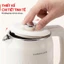 Ấm đun siêu tốc Inox 304 1.8L 1500W, Bình siêu tốc 2 lớp cách nhiệt chống bỏng cao cấp LUHANLIFE