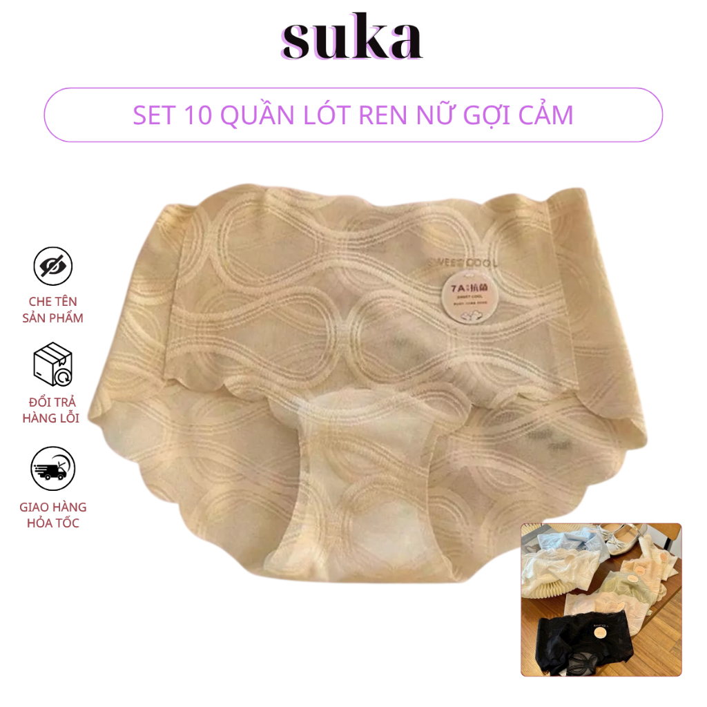 Combo 10 Quần Lót Ren Nữ Thiết Kế Thanh Lịch – Form Chuẩn, Mặc Không Lộ 795