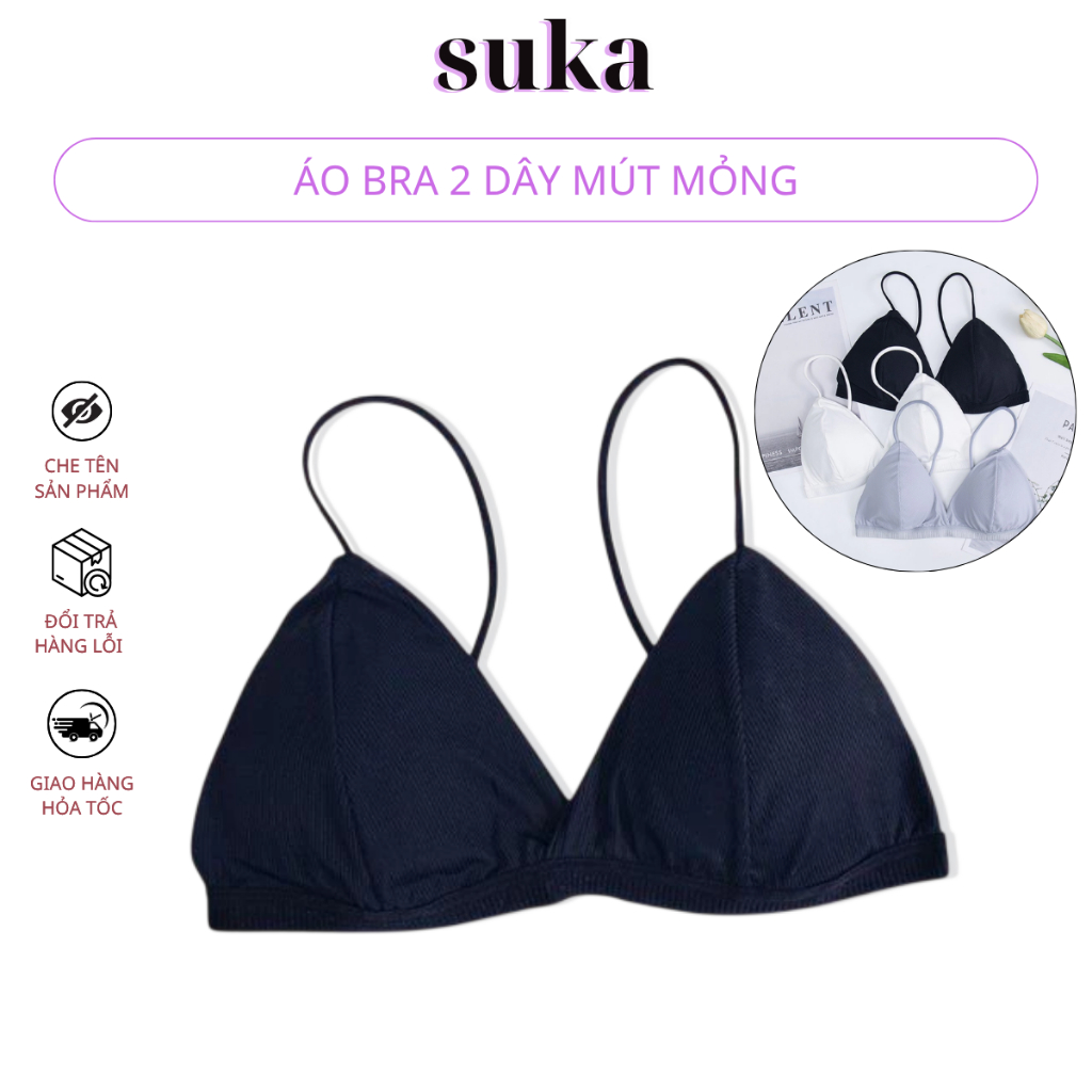 Áo Bra 2 Dây Mút Mỏng , Áo Ngực Không Gọng Chất Cotton Mát Mịn  812