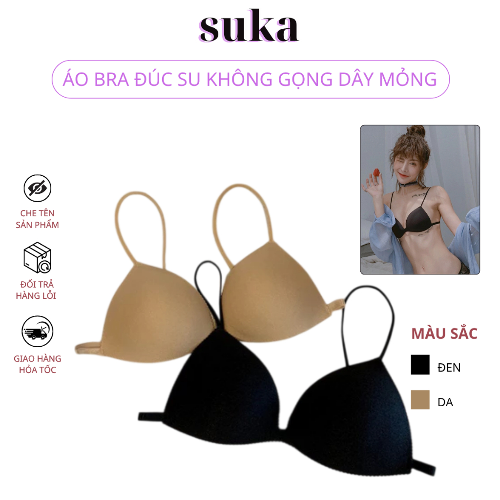 Áo Ngực Su Dây Mảnh , Áo Bra Mút Mỏng 818