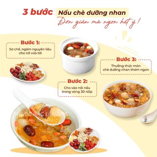 Chè dưỡng nhan set 750g mix sẵn đủ vị, chè tuyết yến dưỡng nhan mát gan, thanh nhiệt cho cả gia đình