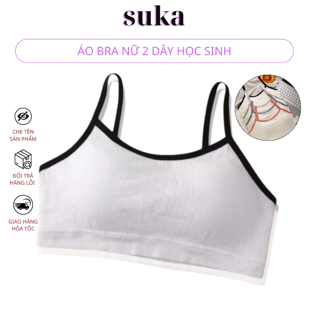Áo bra nữ 2 dây học sinh đẹp hở lưng, áo ngực không gọng mút mỏng cho nàng thỏa mái vận động 918