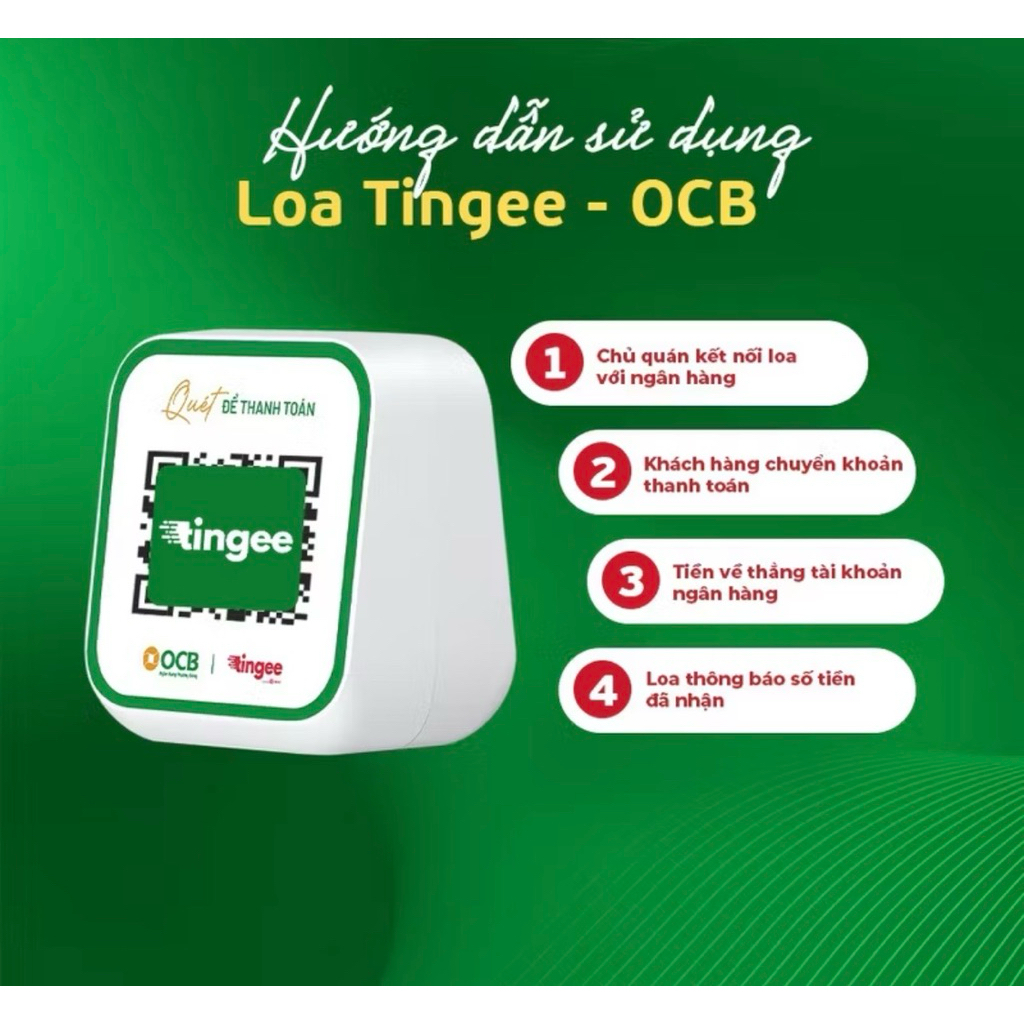 Loa OCB - Tingee I Loa đọc thông báo chuyển khoản chính hãng I Bảo hành 12 tháng