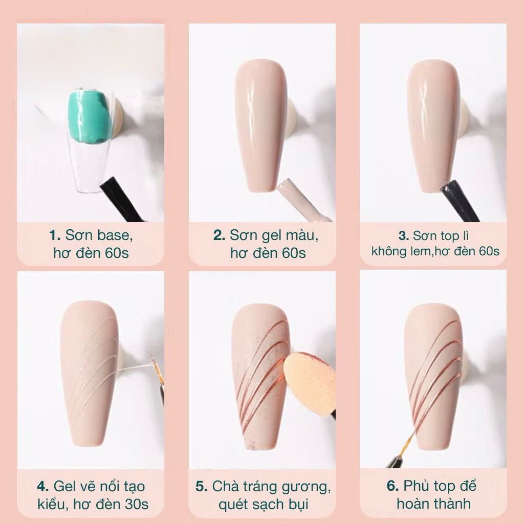 [Top lì không lem Vendeeni 15ml-Gel liên kết làm nền chà tráng gương, vẽ móng, trang trí nail