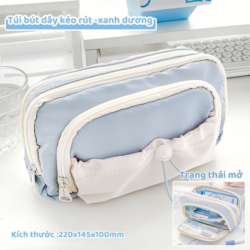 Hộp Đựng Bút Đơn Giản Nhiều Ngăn Dành Cho Bé Gái Đồ Dùng Học Tập Cute Xinh Xắn Văn Phòng Phẩm Giá Rẻ