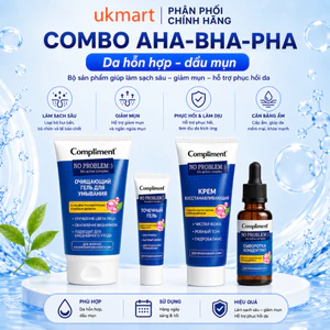 Bộ Dưỡng Da Compliment AHA BHA PHA Chính Hãng Ngừa Mụn, Mờ Thâm, Se Khít Lỗ Chân Lông
