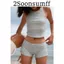2Soonsumff Set 2 món áo ba lỗ cổ tròn không tay mix quần short ngắn thun cotton co giãn ôm body mùa hè cho nữ