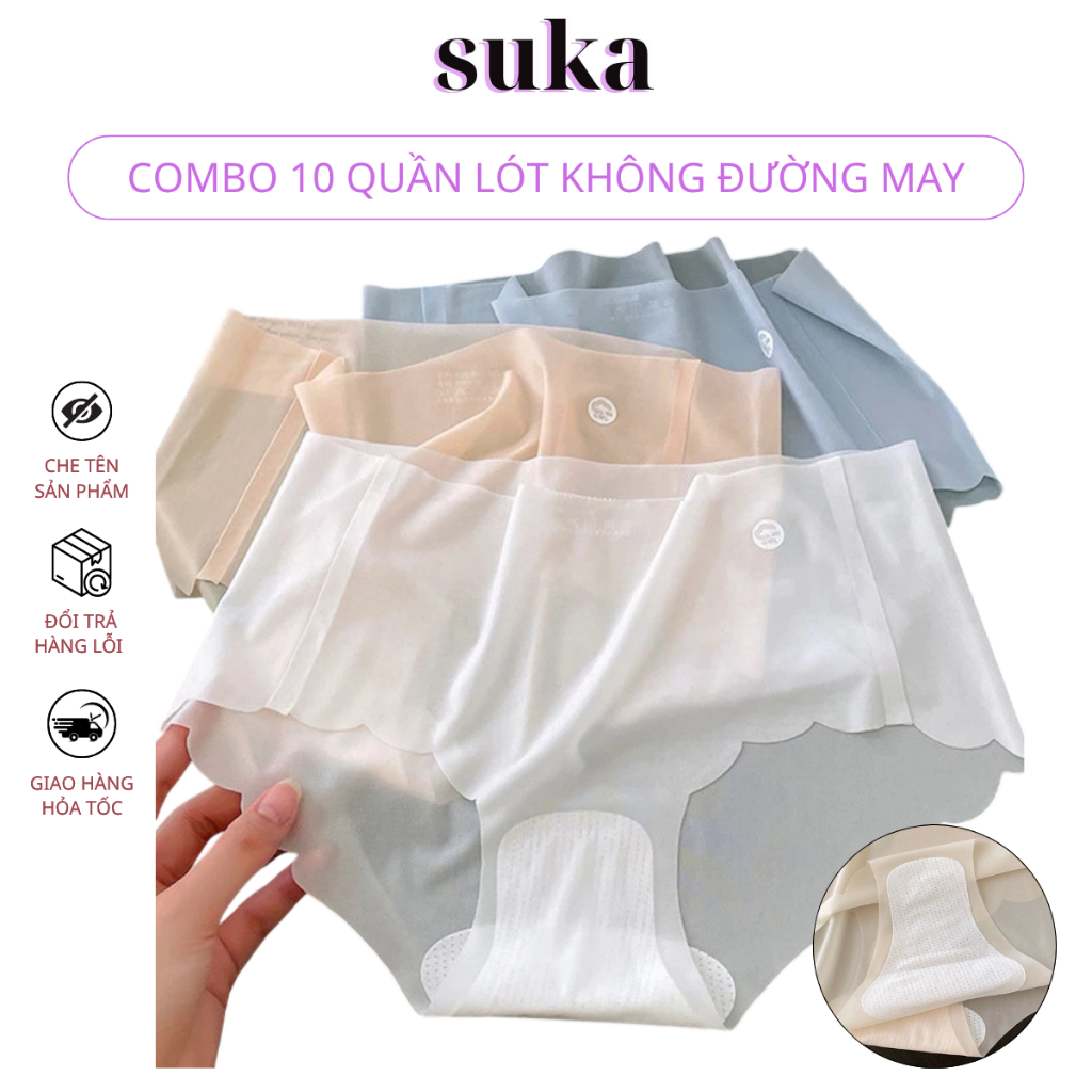 Set 10 Quần Lót Tàng Hình Không Đương May Chống Lộ Viền Khi Mặc Đồ Bó Sát 1024