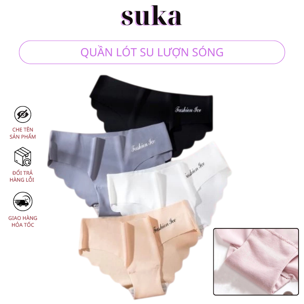 ComBo 5 Quần Lót Su Lượn Sóng ,Quần Lót Nữ Không Đường May 5-1028