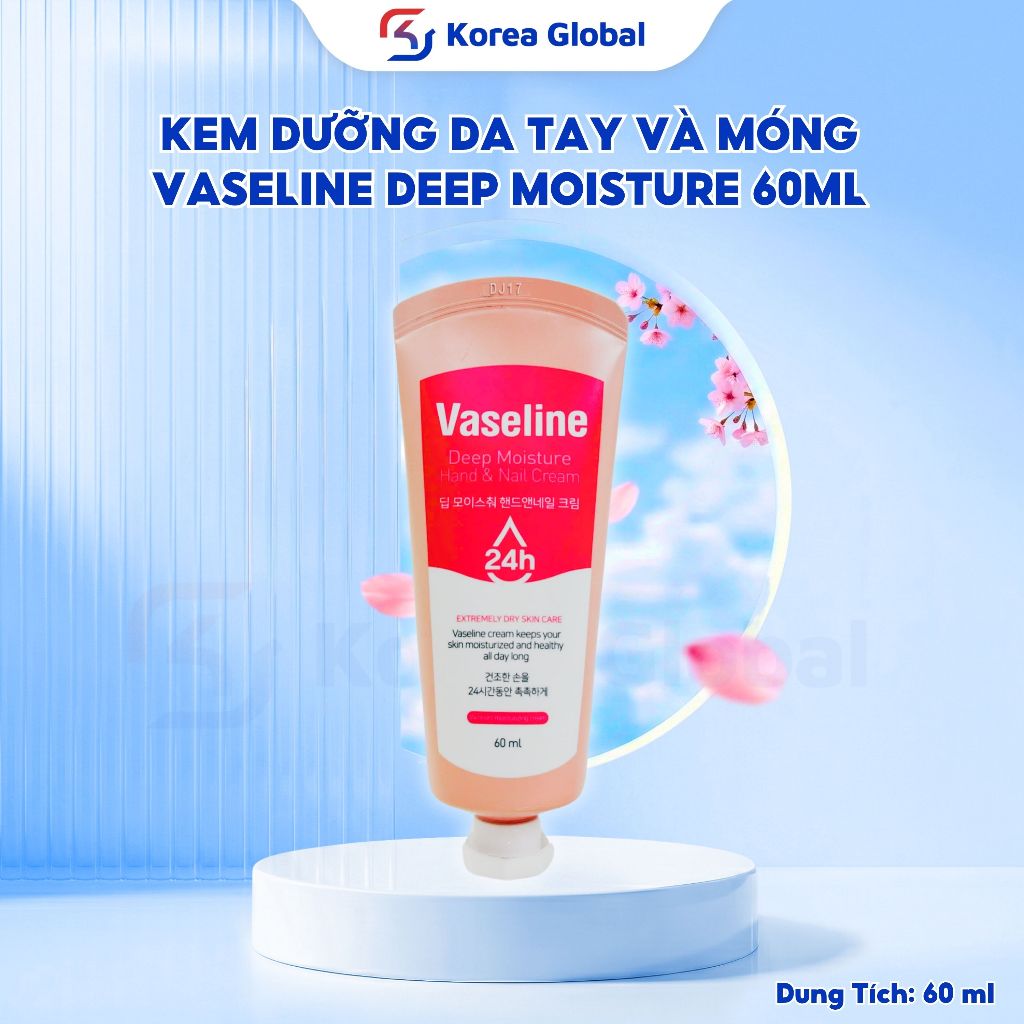 TUÝP Kem Dưỡng Tay Và Móng Vaseline C2Y 24h Deep Moisture Hand 60ml– Cấp Ẩm Sâu, Dưỡng Móng 60ml