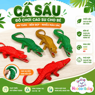 Đồ Chơi Cá Sấu Cao Su Cho Bé – Mềm Dẻo, Nhiều Màu Sắc, Vui Chơi An Toàn