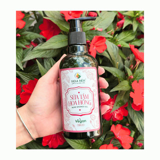 Sữa Tắm Hoa Hồng 50ml - Hoa Nén - Vegan - Làm sạch, dưỡng ẩm, size bỏ túi du lịch