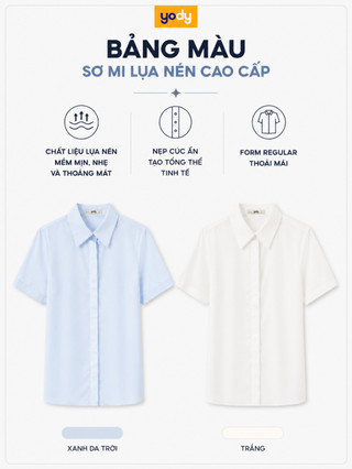 Áo Sơ Mi Nữ Ngắn Tay Form regular fit essential Chống Nhăn TRA WOSS26S002