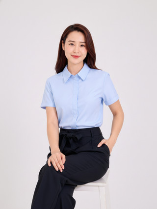 Áo Sơ Mi Nữ Ngắn Tay Form regular fit essential Chống Nhăn TRA WOSS26S002