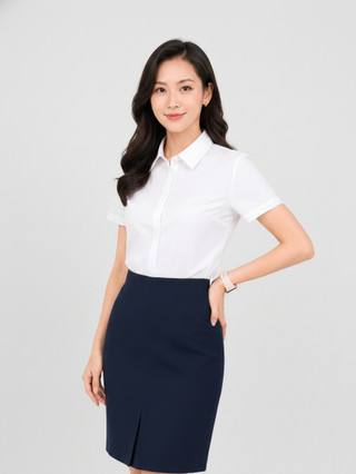 Áo Sơ Mi Nữ Ngắn Tay Form regular fit essential Chống Nhăn TRA WOSS26S002
