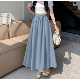 Chân váy dài bigsize dáng xòe nữ tính chất vải lụa mềm mịn dễ phối đồ thời trang công sở CV15
