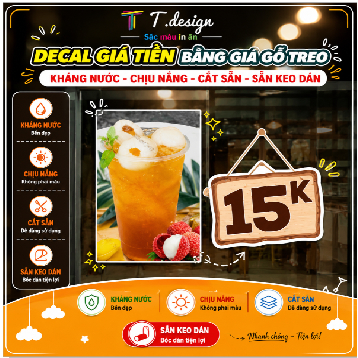 Decal Giả Gỗ Dễ Thương Chỉ Từ 15k 🌈 Giao Hàng Miễn Phí Dán Trang Trí Quán Cà Phê và Ăn Uống