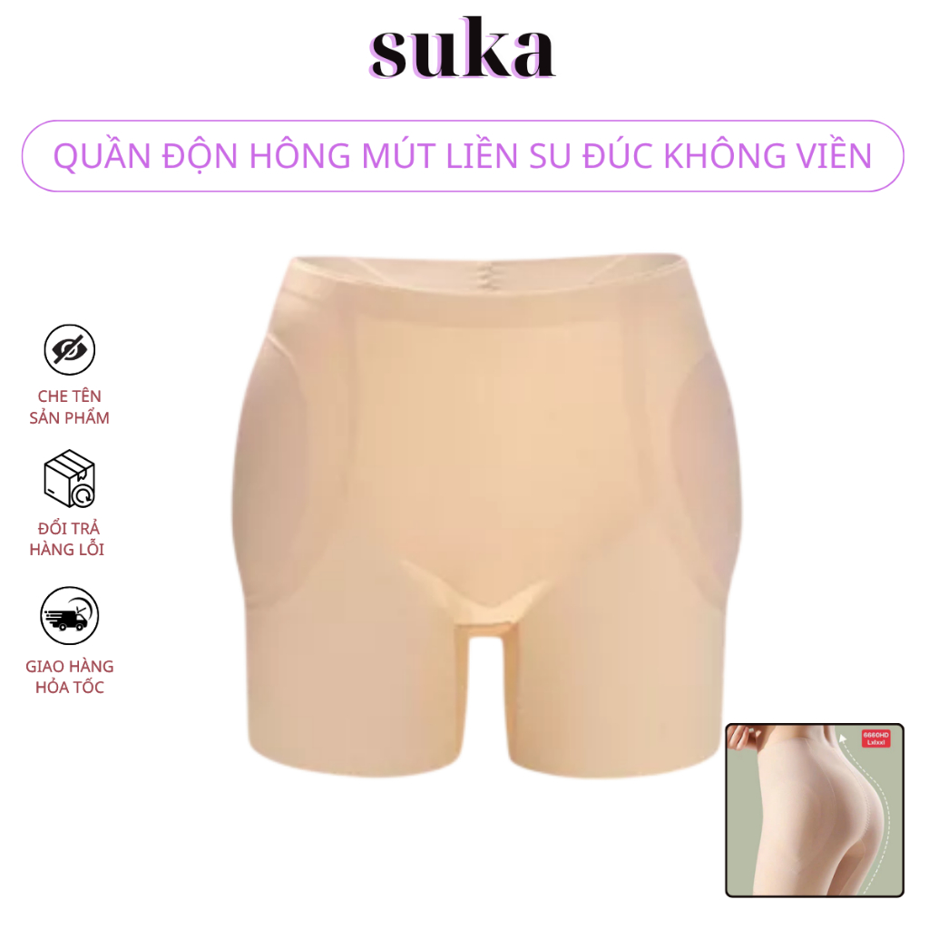 Quần Độn Hông Hỗ Trợ Nâng Hông Tự Nhiên Chất Su Đúc Không Viền Chống Lộ 6660