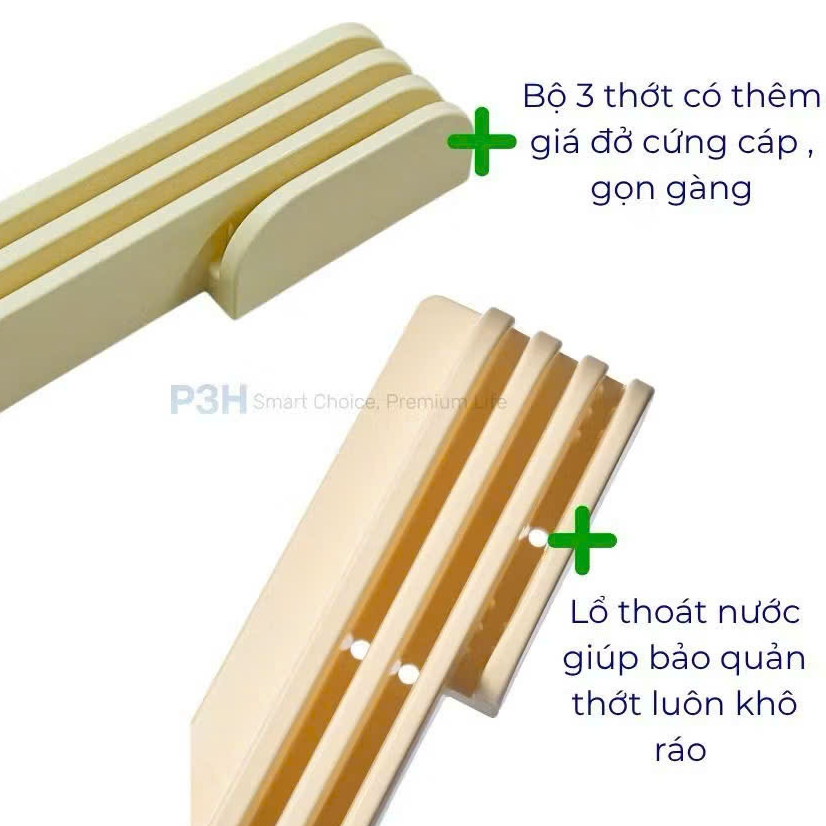 Bộ 2, bộ 3 thớt nhựa 2 mặt Yoko INOCHI kháng khuẩn, nhựa PP an toàn