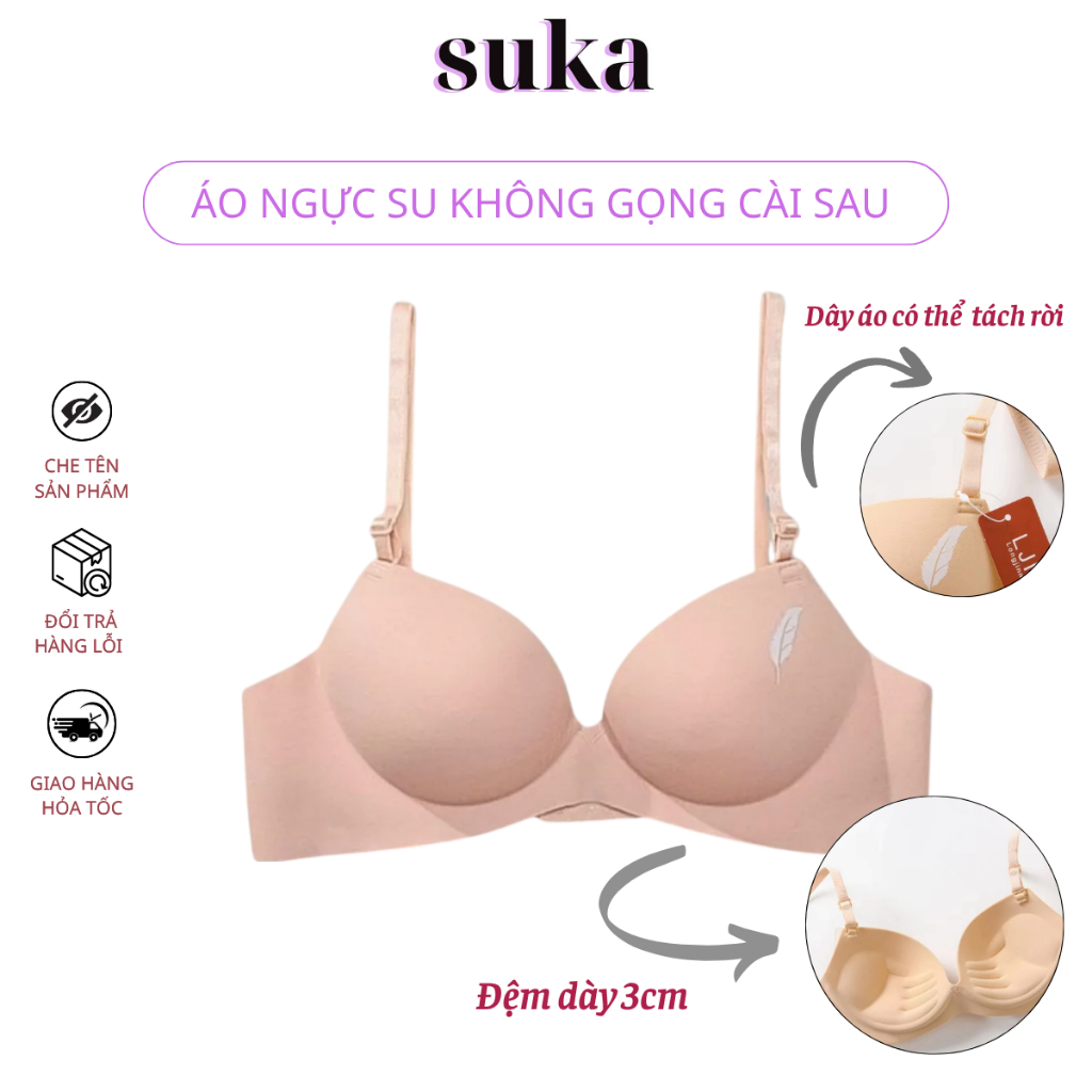Áo Ngực Su Không Gọng Nâng Ngực Đệm Bàn Tay 3cm  A11
