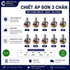 Chiết áp đơn WH148 B1K 2K 5K 10K 20K 50K 100K 250K 500K 1M Chiết áp điều chỉnh volume