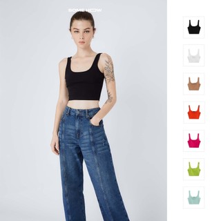 Áo Croptop Nữ Basic Sleeveless Bend, Chất Vải Borip Thun Thoải Mái, WC000121 SOME HOW STORE