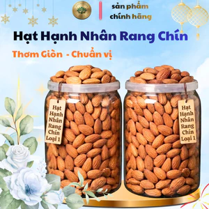 Hạt hạnh nhân rang chín ăn liền không chất bảo quản hạt loại 1 to đều túi 100g 250g 500g giá sỉ